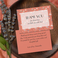 Wilde bloemen op Terracotta Baby shower