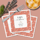 Wilde bloemen op Terracotta Baby shower Servet