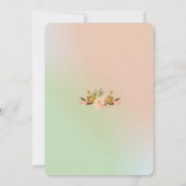  wilde bloemen op Waterverf bruiloft Kaart (Achterkant)