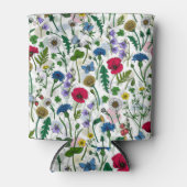 Wilde bloemen op wit blikjeskoeler (Voorkant)