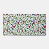 Wilde bloemen op wit bureaumat (Voorkant)