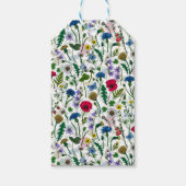 Wilde bloemen op wit cadeaulabel (Voorkant)