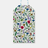 Wilde bloemen op wit cadeaulabel (Achterkant)
