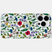Wilde bloemen op wit Case-Mate iPhone case (Achterkant (horizontaal))