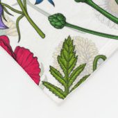 Wilde bloemen op wit fleece deken (Hoek)