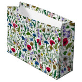 Wilde bloemen op wit groot cadeauzakje (Voorkant Gekanteld)