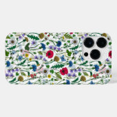 Wilde bloemen op wit iPhone hoesje (Achterkant horizontaal)