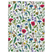 Wilde bloemen op wit klembord (Achterkant)