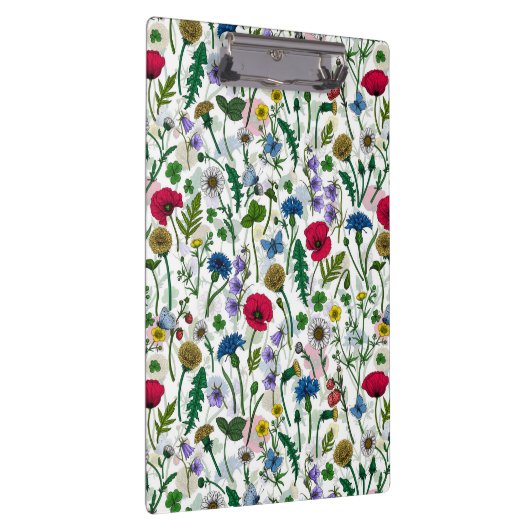 Wilde bloemen op wit klembord (Rechts)