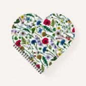 Wilde bloemen op wit notitieboek (Voorkant)