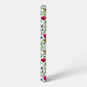 Wilde bloemen op wit samsung galaxy hoesje (Linkerkant)