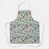 Wilde bloemen op wit schort (Voorkant)