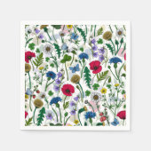 Wilde bloemen op wit servet (Voorkant)