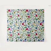 Wilde bloemen op wit wandkleed (Voorkant (horizontaal))