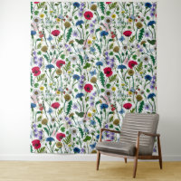 Wilde bloemen op wit