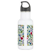 Wilde bloemen op wit waterfles (Achterkant)