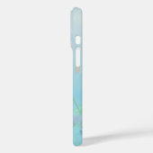 Wilde bloemen op Zachte Blauwe Floral iPhone Case (Achterkant / Links)