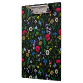 Wilde bloemen op zwart klembord (Links)