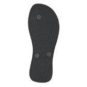 Wilde bloemen op zwart teenslippers (Onderkant)