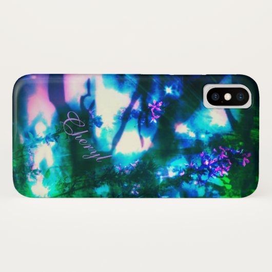 Wilde bloemen Oriental Gothic Case-Mate iPhone Case (Achterkant (horizontaal))