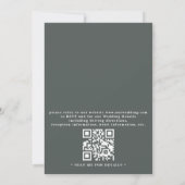 Wilde Bloemen Ovaal Bloemstuk QR Code Trouwen Kaart (Achterkant)