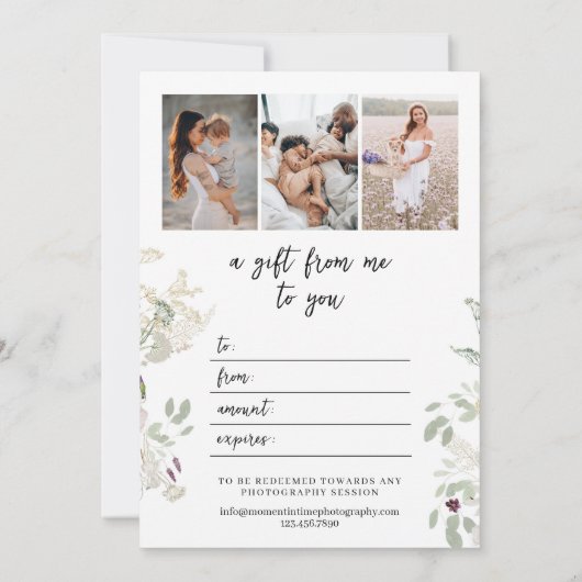 Wilde bloemen | Ovale foto | Fotografie cadeau Kaa (Achterkant)