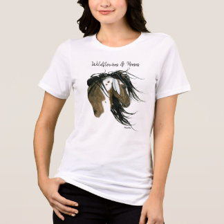 Wilde Bloemen & Paarden Droomvangende Kunst van Bi Tri-Blend Shirt