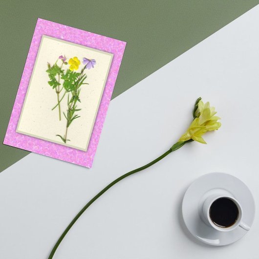 Wilde bloemen PaaspaasKaart (Grote lettersoort) Feestdagen Kaart