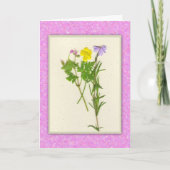 Wilde bloemen PaaspaasKaart (Grote lettersoort) Feestdagen Kaart (Voorkant)