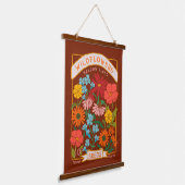 Wilde bloemen Pakket met handpalen Hangend Wandkleed (Gebogen)