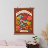 Wilde bloemen Pakket met handpalen Hangend Wandkleed (Slaapkamer)