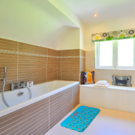 Wilde bloemen papaver badmat