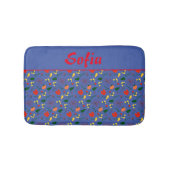 Wilde bloemen papaver blauw badmat (Voorkant)