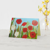 Wilde bloemen papaver en paasmakerij kaart (Gele Bloem)