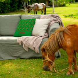 Wilde bloemen, papavergroenworp, kussen