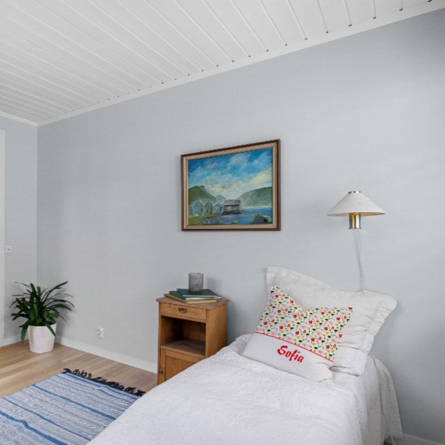 Wilde bloemen papaverminimalist kussen (Creator heeft geüpload)