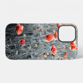 Wilde bloemen papavers iPhone hoesje (Achterkant horizontaal)
