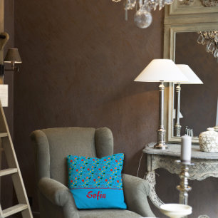 Wilde bloemen papaverschildpad werpen kussen