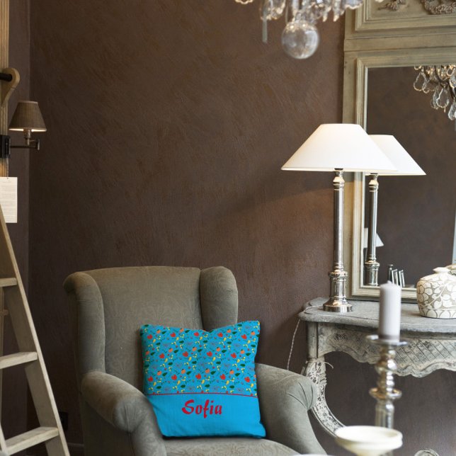 Wilde bloemen papaverschildpad werpen kussen (Creator heeft geüpload)