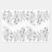 Wilde bloemen Papieren vellen verpakken (Voorkant 3)