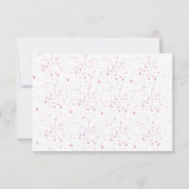 Wilde bloemen Pastel Ruby Roze Bruidsdouche Bedankkaart (Achterkant)