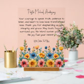Wilde Bloemen Pastor Dank Acrylaat Bord (Huwelijk)