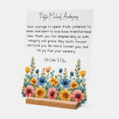 Wilde Bloemen Pastor Dank Acrylaat Bord (Hoek)
