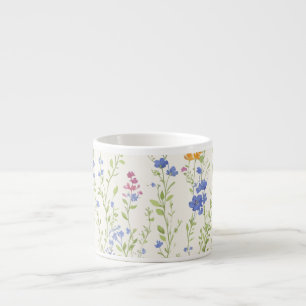 Wilde bloemen Patroon Espresso Kop