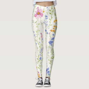 Wilde bloemen Patroon  Leggings