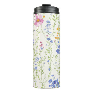 Wilde bloemen Patroon  Thermosbeker