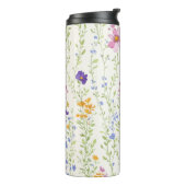 Wilde bloemen Patroon Thermosbeker (Gedraaid links)