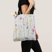 Wilde bloemen Patroon Tote Bag (Dichtbij)