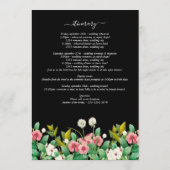 Wilde bloemen Periwinkle Black Wedroute Programmakaart (Achterkant)