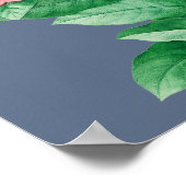 Wilde bloemen Periwinkle Blue Wedding Seating Char Poster (Hoek)